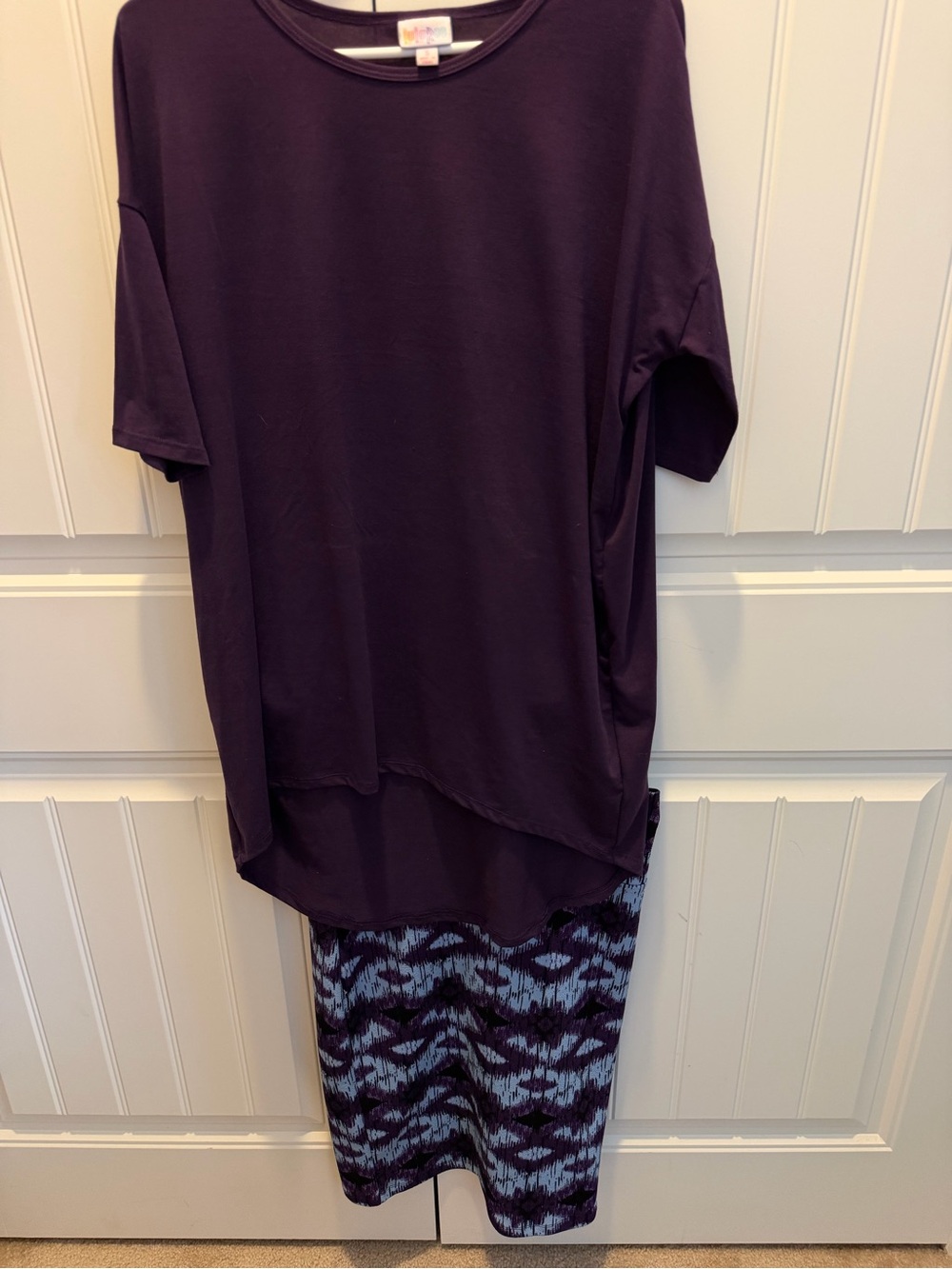 LuLaRoe Deep Purple Short Sleeve Top